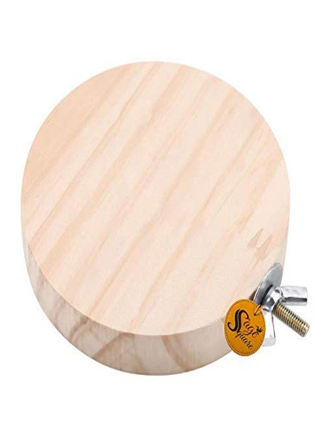 سايج سكوير منصة قفص خشبية طبيعية مرحة من سيج سكوير، للتسلق والتمرين، مناسبة للهامستر والطيور والجرذان والقنافذ والفئران (عبوة من قطعتين) - Image 1